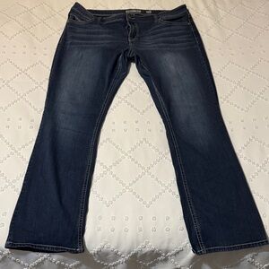 BKE Harper Dark Blue Flare Jeans